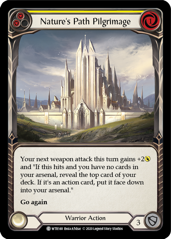 Nature's Path Pilgrimage (Yellow) [U-WTR148] (Welcome to Rathe Unlimited)  Unlimited Rainbow Foil | Pegasus Games WI