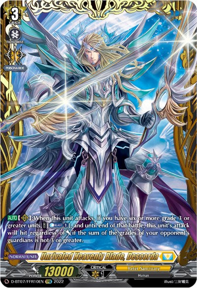 Unrivaled Heavenly Blade, Descorda (FFR) (D-BT07/FFR10EN) [Raging Flames Against Emerald Storm] | Pegasus Games WI