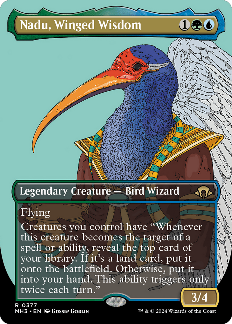 Nadu, Winged Wisdom (Borderless) [Modern Horizons 3] | Pegasus Games WI