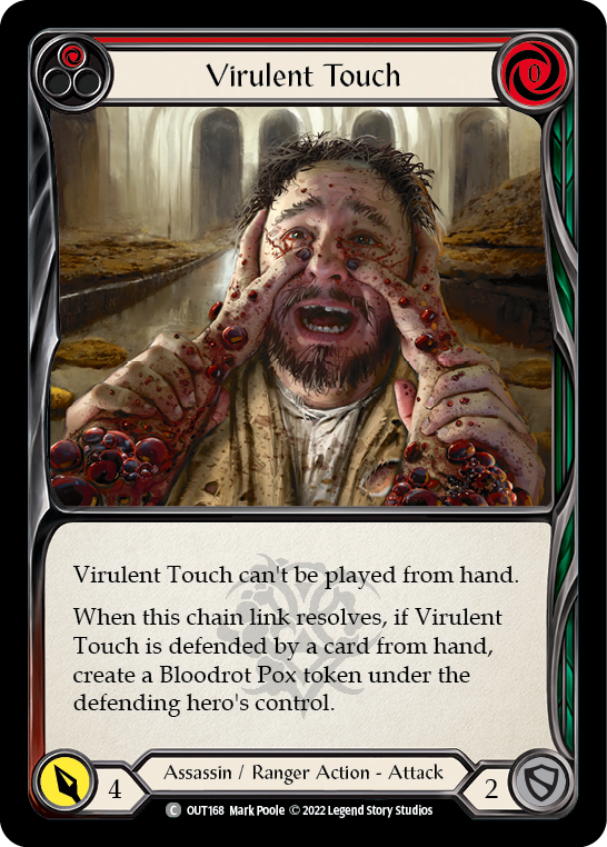 Virulent Touch (Red) [OUT168] (Outsiders)  Rainbow Foil | Pegasus Games WI