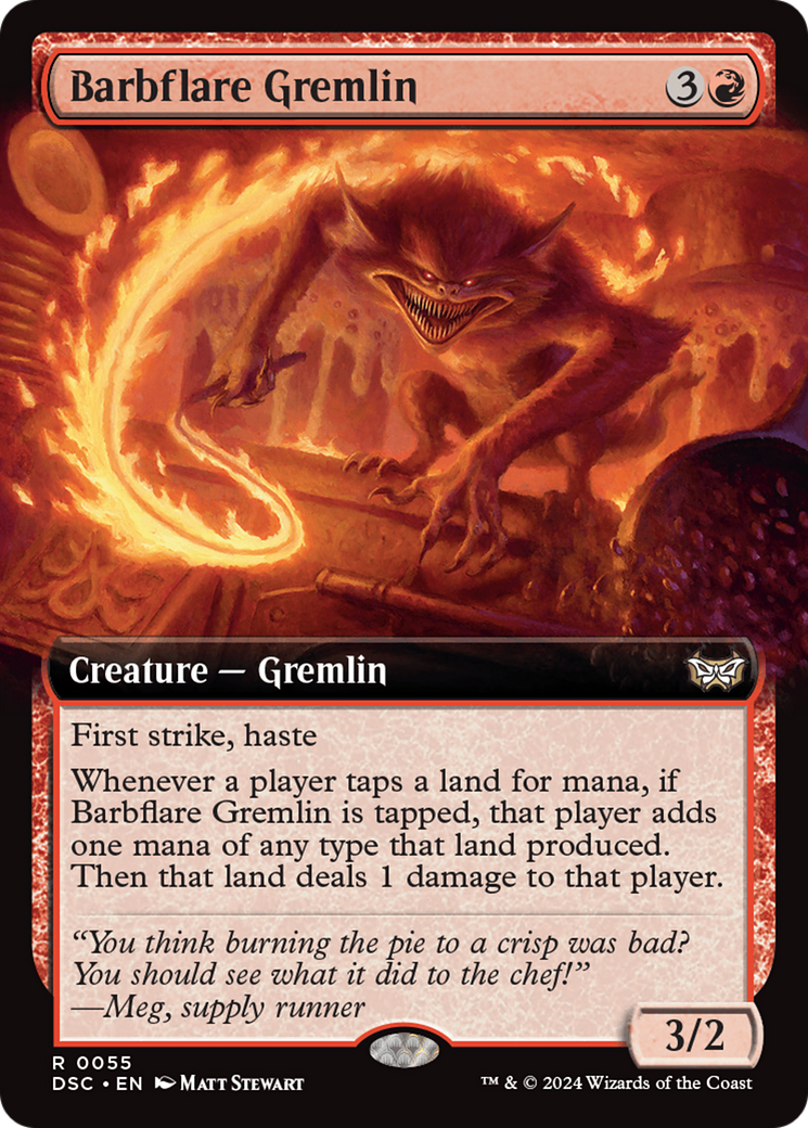 Barbflare Gremlin (Extended Art) [Duskmourn: House of Horror Commander] | Pegasus Games WI