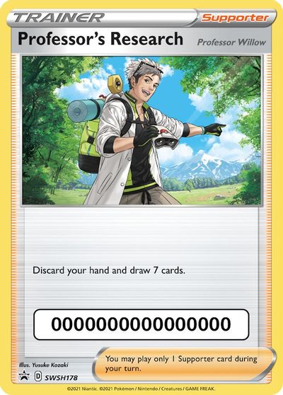 Professor's Research (SWSH178) (Pokemon Go Code) [Sword & Shield: Black Star Promos] | Pegasus Games WI