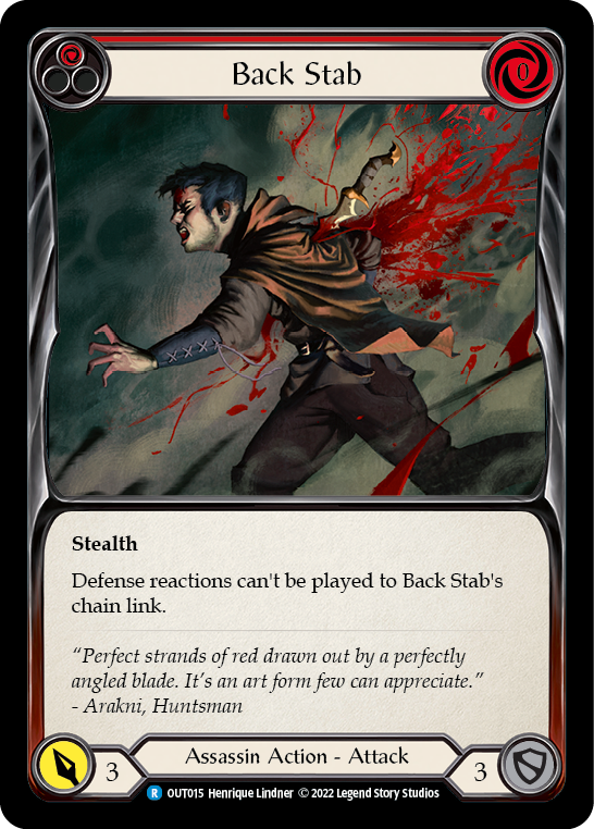 Back Stab (Red) [OUT015] (Outsiders)  Rainbow Foil | Pegasus Games WI
