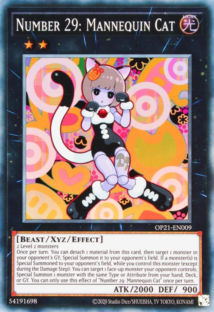 Number 29: Mannequin Cat [OP21-EN009] Super Rare | Pegasus Games WI