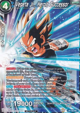 Vegeta Jr., Heroic Successor (Power Booster) (P-148) [Promotion Cards] | Pegasus Games WI