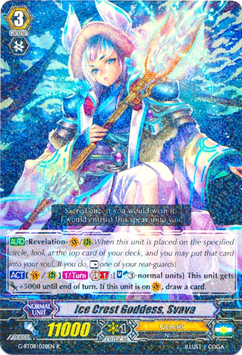Ice Crest Goddess, Svava (G-BT08/028EN) [Absolute Judgment] | Pegasus Games WI