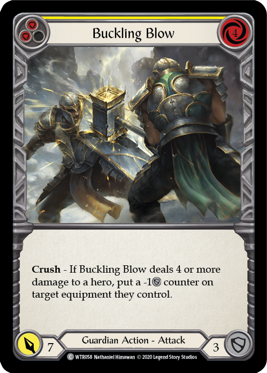 Buckling Blow (Yellow) [U-WTR058] (Welcome to Rathe Unlimited)  Unlimited Rainbow Foil | Pegasus Games WI