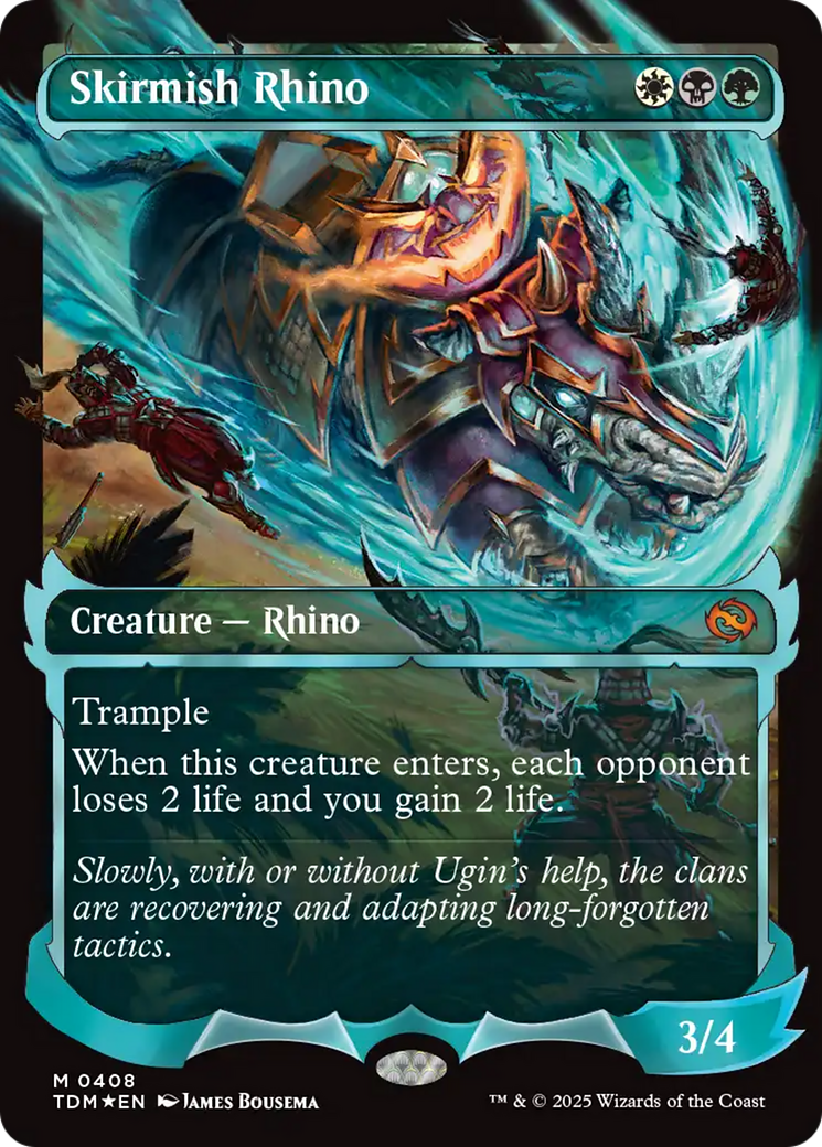 Skirmish Rhino (0408) (Showcase) [Tarkir: Dragonstorm] | Pegasus Games WI