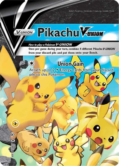 Pikachu V-UNION (SWSH139) (Celebrations) [Sword & Shield: Black Star Promos] | Pegasus Games WI