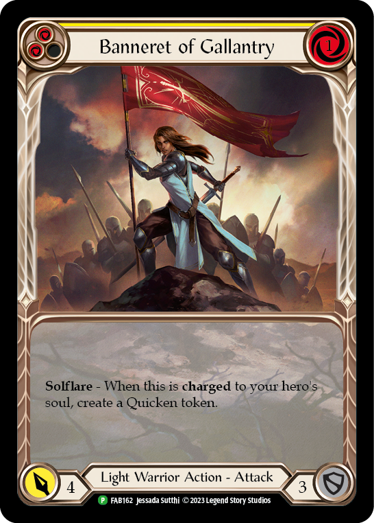 Banneret of Gallantry [FAB162] (Promo)  Rainbow Foil | Pegasus Games WI
