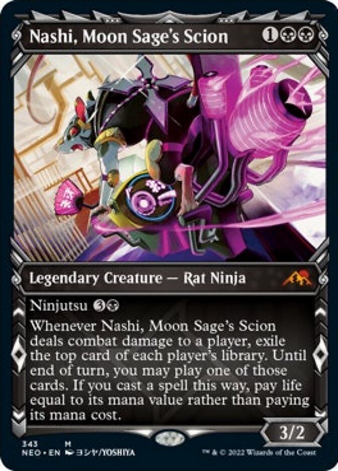 Nashi, Moon Sage's Scion (Showcase Ninja) [Kamigawa: Neon Dynasty] | Pegasus Games WI