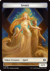 Spirit (0008) // Spirit (0009) Double-Sided Token [Tarkir: Dragonstorm Tokens] | Pegasus Games WI