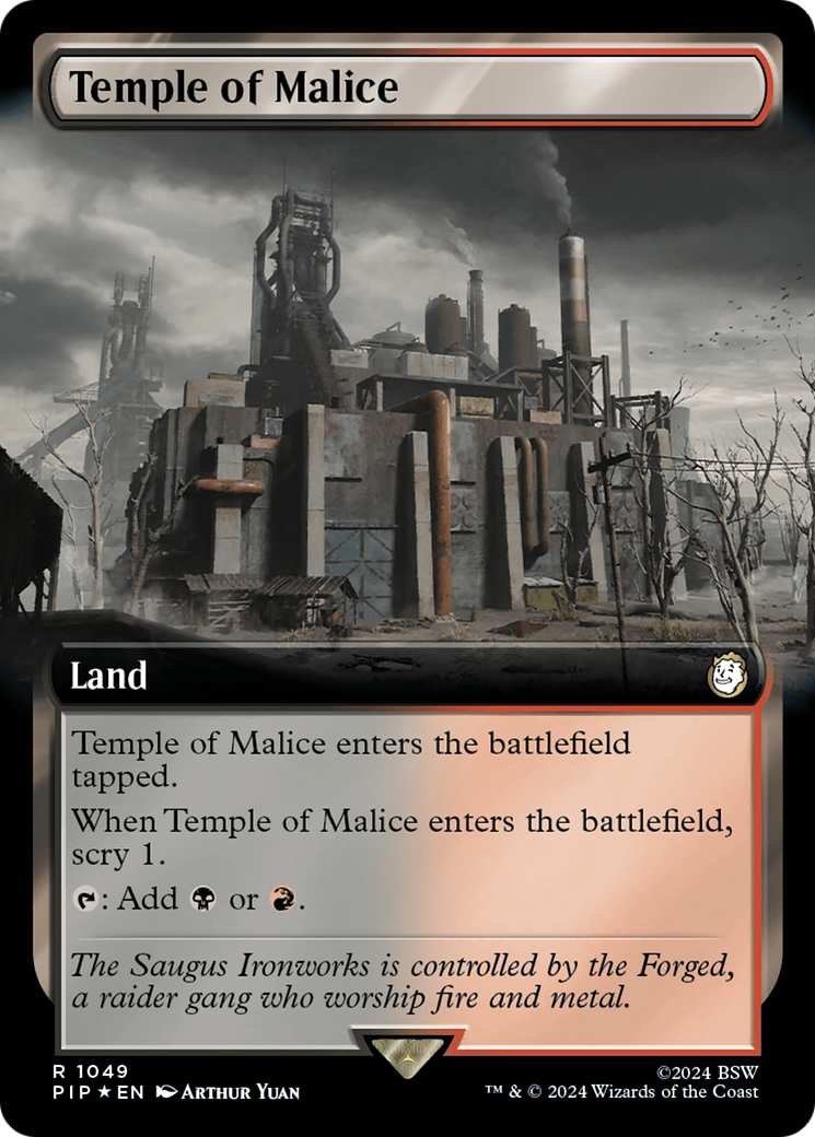 Temple of Malice (Extended Art) (Surge Foil) [Fallout] | Pegasus Games WI