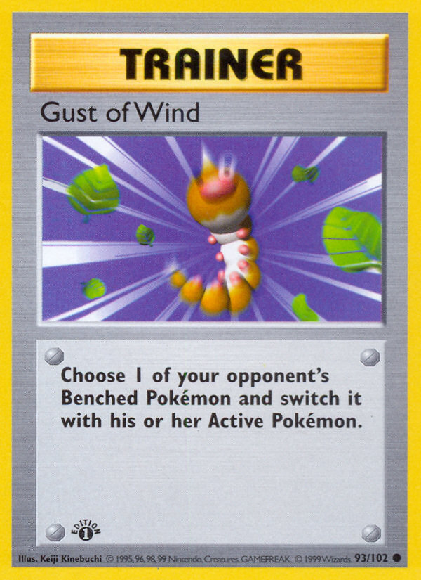Gust of Wind (93/102) (Shadowless) [Base Set 1st Edition] | Pegasus Games WI