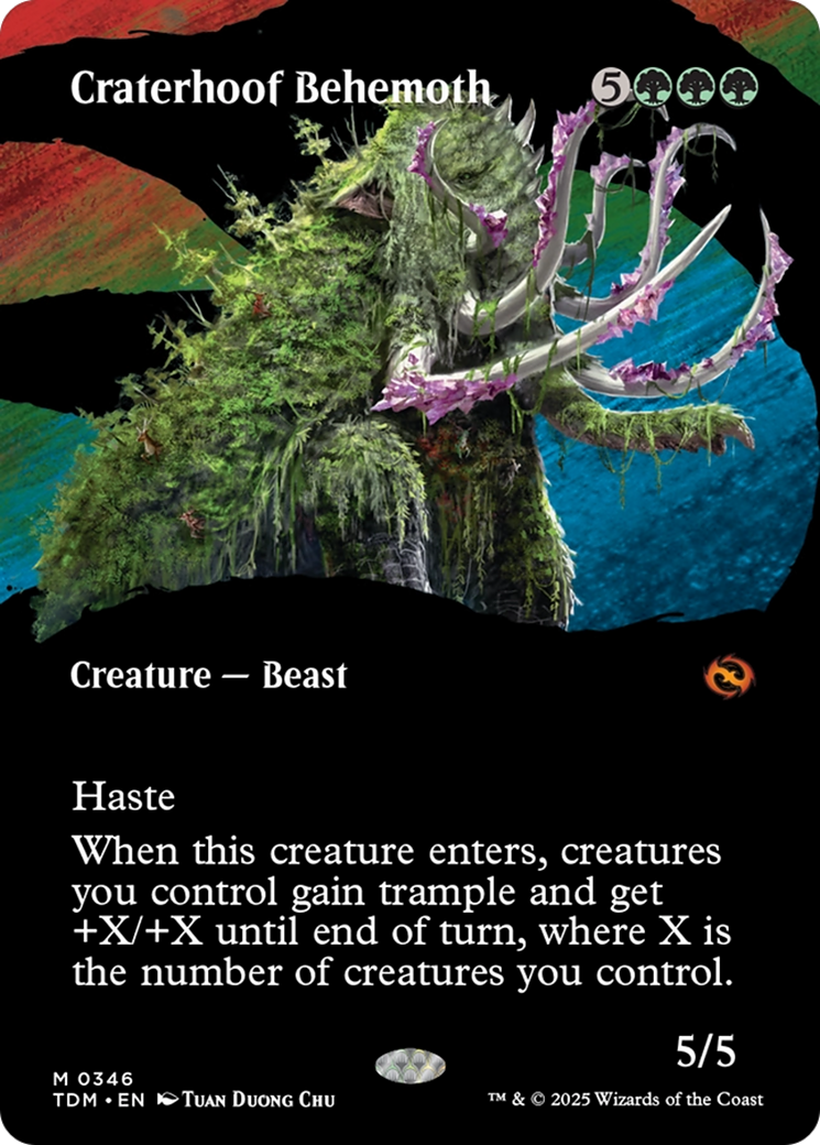 Craterhoof Behemoth (Borderless) [Tarkir: Dragonstorm] | Pegasus Games WI