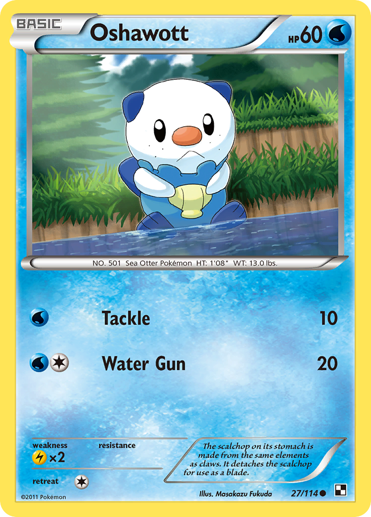 Oshawott (27/114) [Black & White: Base Set] | Pegasus Games WI