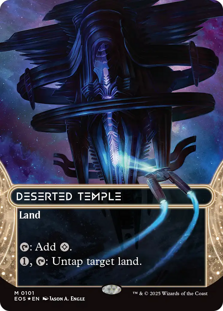 Deserted Temple (0101) (Borderless) (Galaxy Foil) [Edge of Eternities: Stellar Sights] | Pegasus Games WI