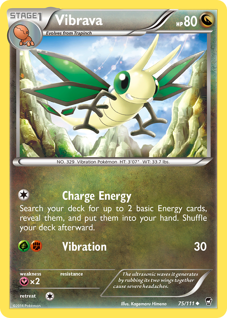 Vibrava (75/111) [XY: Furious Fists] | Pegasus Games WI