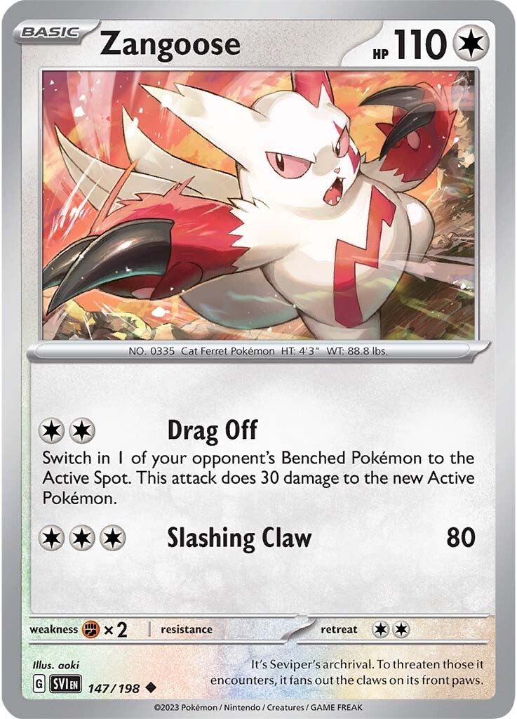 Zangoose (147/198) [Scarlet & Violet: Base Set] | Pegasus Games WI