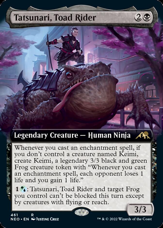 Tatsunari, Toad Rider (Extended Art) [Kamigawa: Neon Dynasty] | Pegasus Games WI