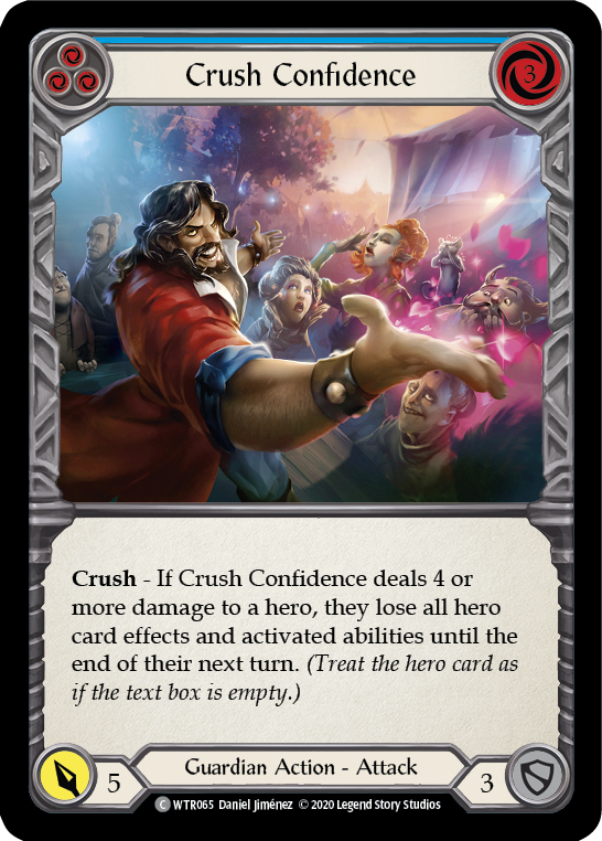 Crush Confidence (Blue) [U-WTR065] (Welcome to Rathe Unlimited)  Unlimited Rainbow Foil | Pegasus Games WI