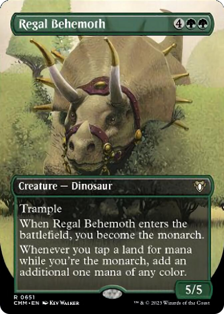 Regal Behemoth (Borderless Alternate Art) [Commander Masters] | Pegasus Games WI