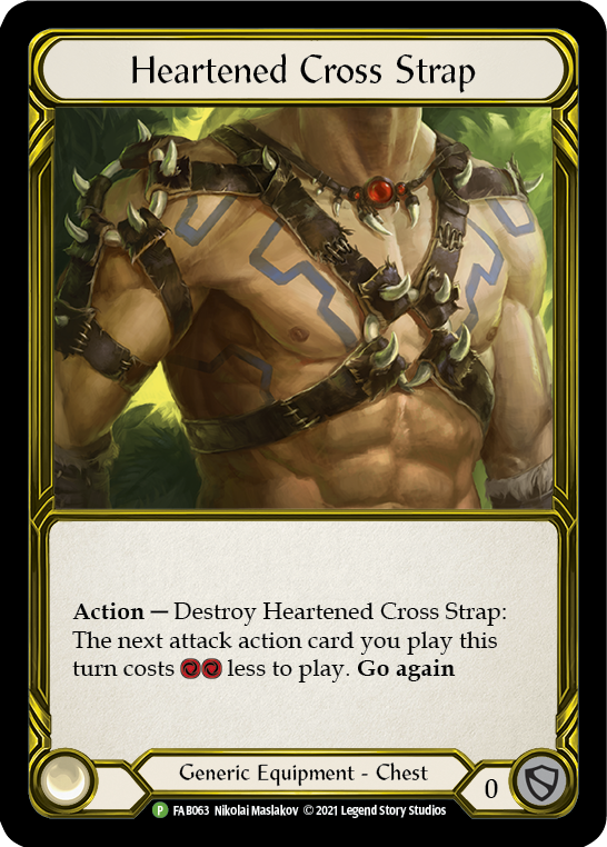 Heartened Cross Strap (Golden) [FAB063] (Promo)  Cold Foil | Pegasus Games WI