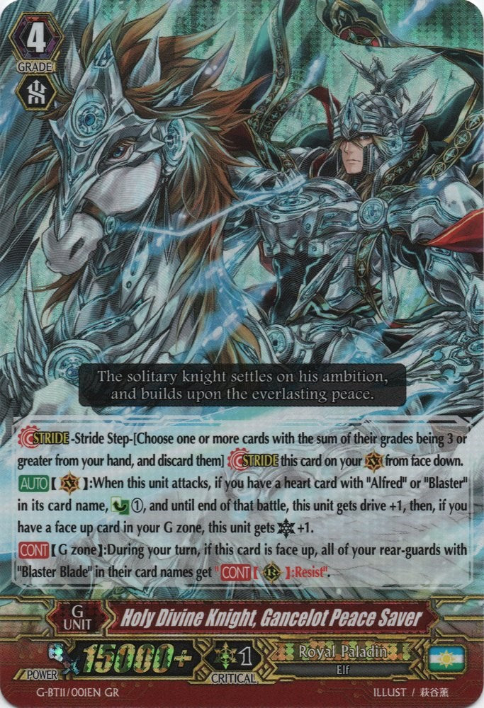 Holy Divine Knight, Gancelot Peace Saver (G-BT11/001EN) [Demonic Advent] | Pegasus Games WI