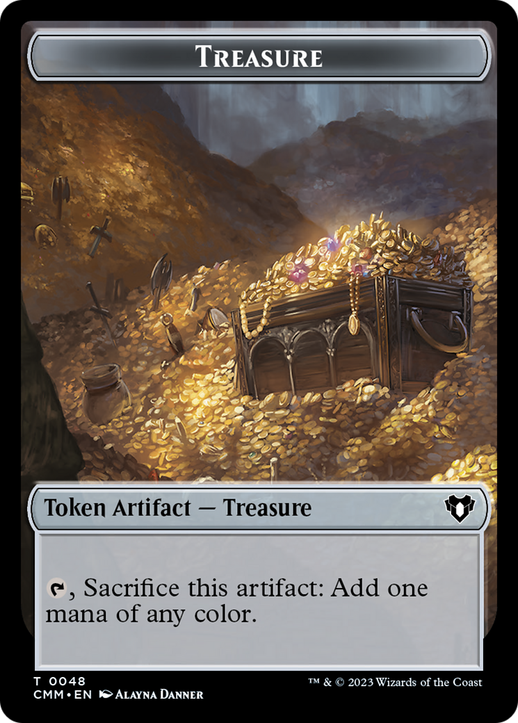 Treasure // Ogre Double-Sided Token [Commander Masters Tokens] | Pegasus Games WI