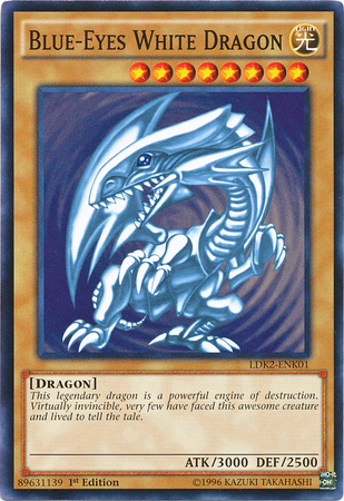 Blue-Eyes White Dragon (Version 2) [LDK2-ENK01] Common | Pegasus Games WI