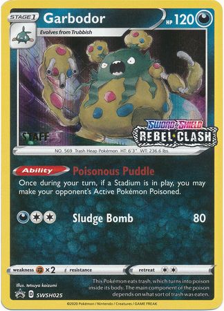 Garbodor (SWSH025) (Staff Prerelease Promo) [Sword & Shield: Black Star Promos] | Pegasus Games WI