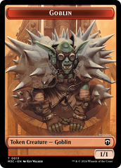 Tarmogoyf (Ripple Foil) // Goblin Double-Sided Token [Modern Horizons 3 Commander Tokens] | Pegasus Games WI