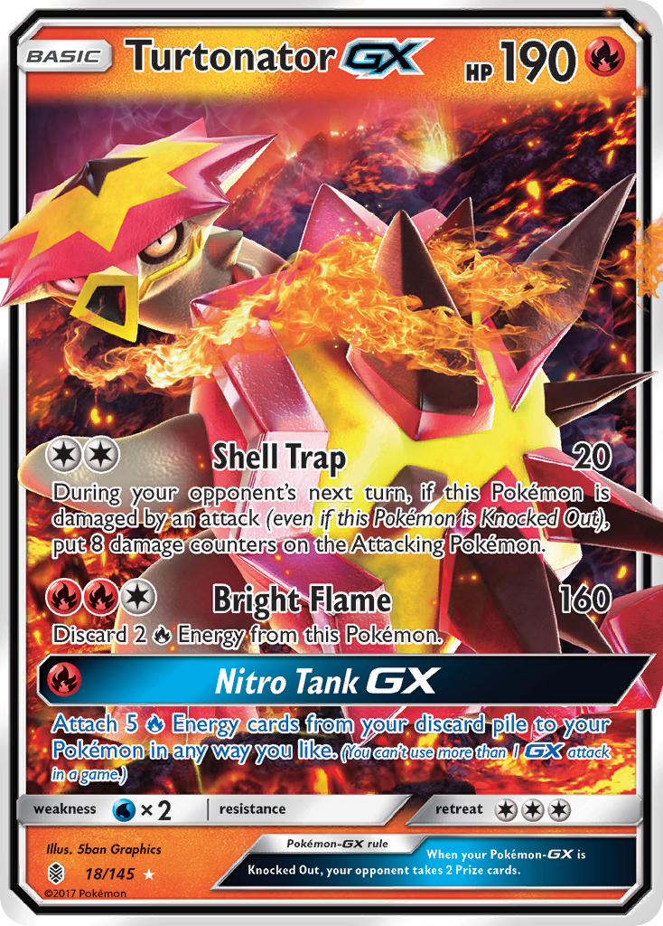 Turtonator GX (18/145) [Sun & Moon: Guardians Rising] | Pegasus Games WI