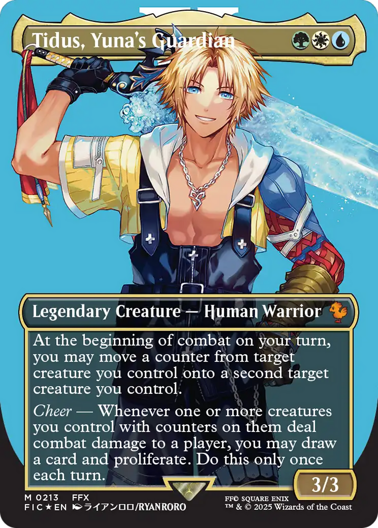 Tidus, Yuna's Guardian (Borderless) (Surge Foil) [FINAL FANTASY Commander] | Pegasus Games WI