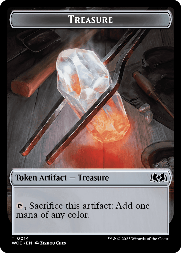 Treasure // Food (0010) Double-Sided Token [Wilds of Eldraine Tokens] | Pegasus Games WI