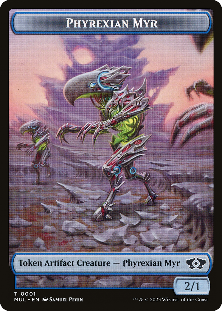 Phyrexian Myr // Dinosaur Double-Sided Token [March of the Machine Tokens] | Pegasus Games WI