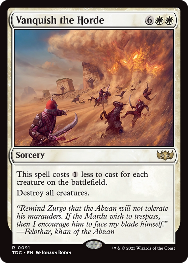 Vanquish the Horde [Tarkir: Dragonstorm Commander] | Pegasus Games WI