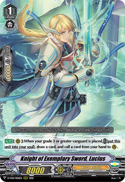 Knight of Exemplary Sword, Lucius (D-VS01/006EN) [V Clan Collection Vol.1] | Pegasus Games WI