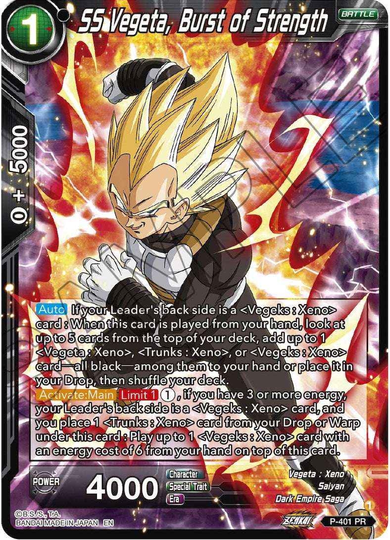 SS Vegeta, Burst of Strength (P-401) [Promotion Cards] | Pegasus Games WI