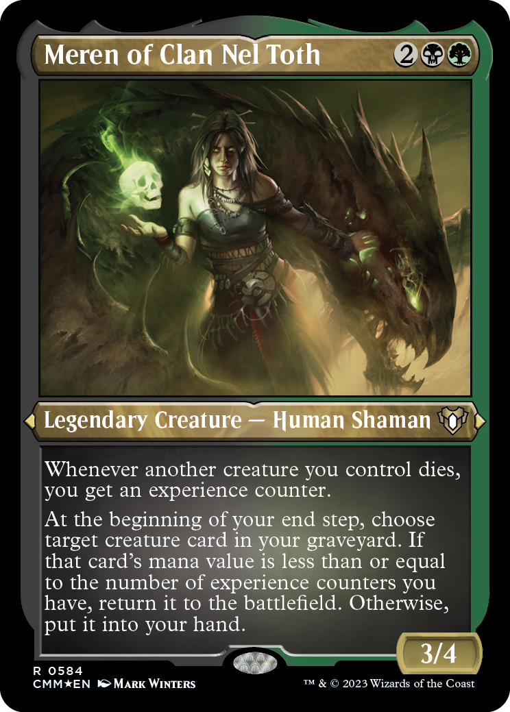 Meren of Clan Nel Toth (Foil Etched) [Commander Masters] | Pegasus Games WI