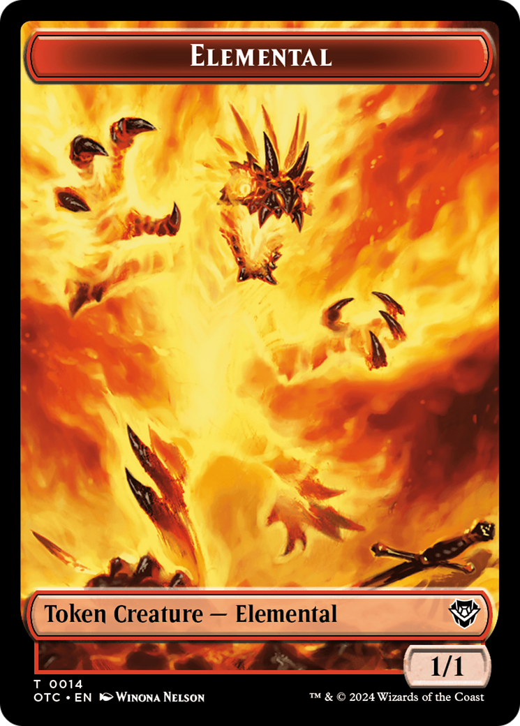 Bird Illusion // Elemental (0014) Double-Sided Token [Outlaws of Thunder Junction Commander Tokens] | Pegasus Games WI