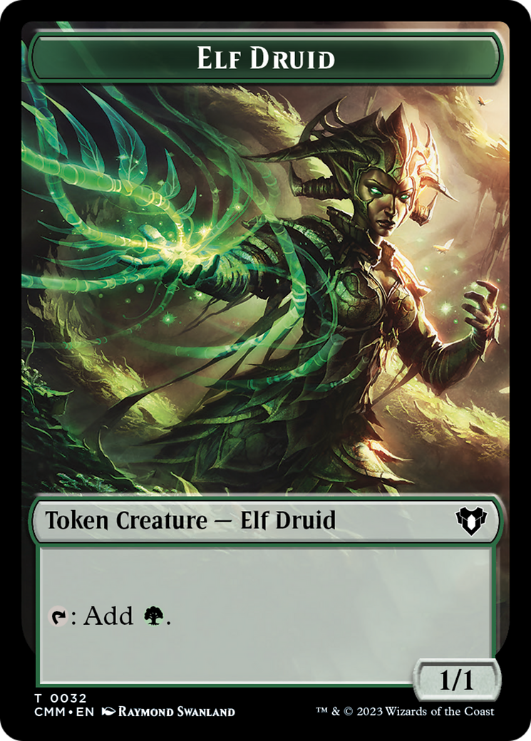 Elf Druid Token [Commander Masters Tokens] | Pegasus Games WI