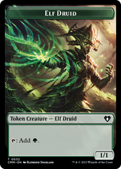 Elemental (0024) // Elf Druid Double-Sided Token [Commander Masters Tokens] | Pegasus Games WI