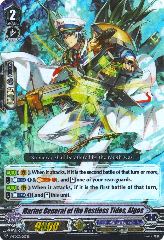 Marine General of the Restless Tides, Algos (Parallel Foil) (V-TD03/003EN) [Leon Soryu] | Pegasus Games WI