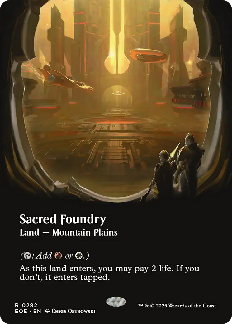 Sacred Foundry (Borderless) [Edge of Eternities] | Pegasus Games WI