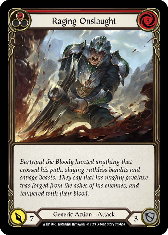 Raging Onslaught (Red) [WTR188-C] (Welcome to Rathe)  Alpha Print Normal | Pegasus Games WI