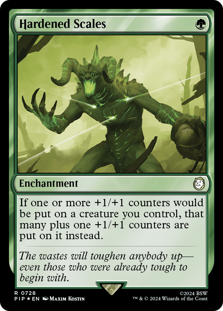 Hardened Scales (Surge Foil) [Fallout] | Pegasus Games WI