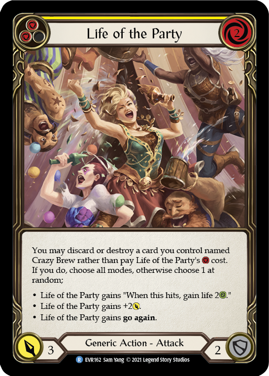 Life of the Party (Yellow) [EVR162] (Everfest)  1st Edition Rainbow Foil | Pegasus Games WI