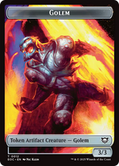 Copy // Golem (0012) Double-Sided Token [Edge of Eternities Commander Tokens] | Pegasus Games WI