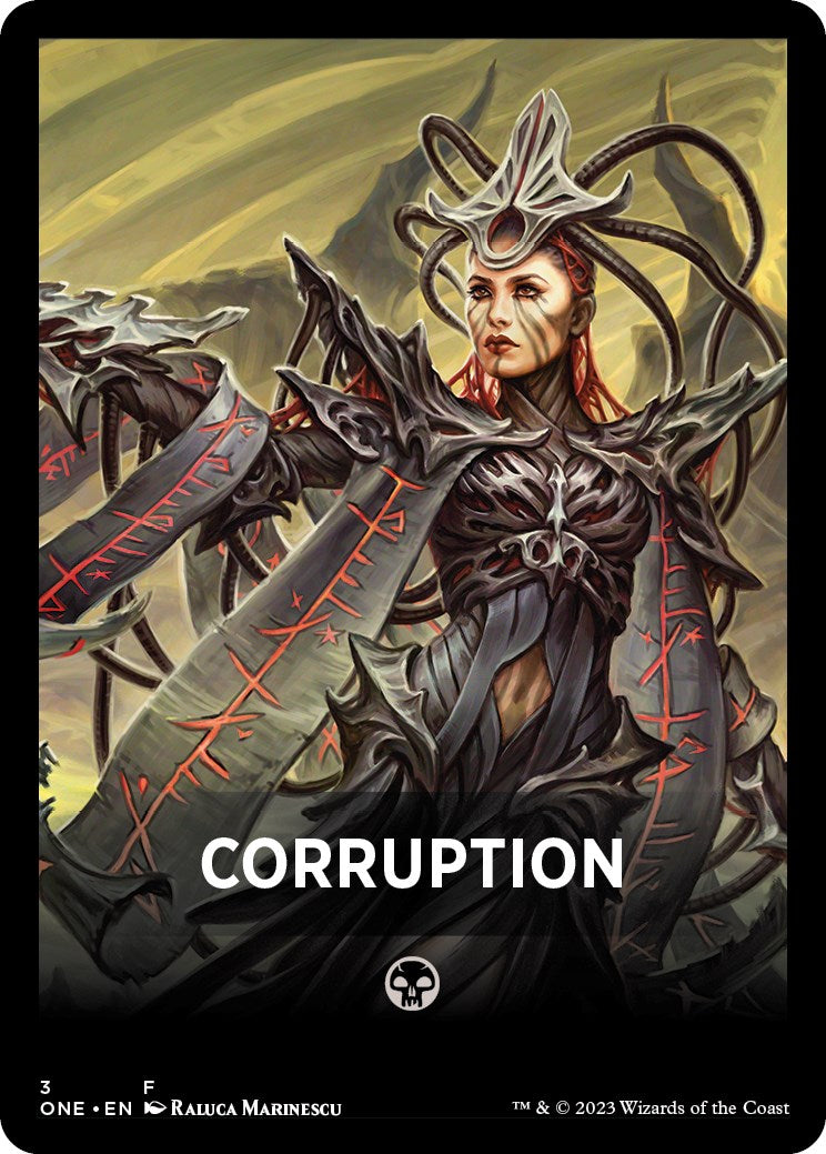 Corruption Theme Card [Phyrexia: All Will Be One Tokens] | Pegasus Games WI